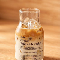 Premium Lead-Free Clear Glass Milk Juice Bottle Shaped Iced Coffee Tumbler