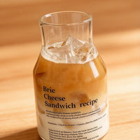 Premium Lead-Free Clear Glass Milk Juice Bottle Shaped Iced Coffee Tumbler