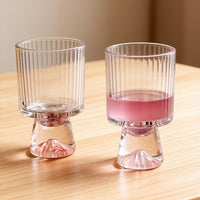 Premium Pink Lead-Free Crystal Short Stemmed Wine Whiskey Cocktail Goblet Glass