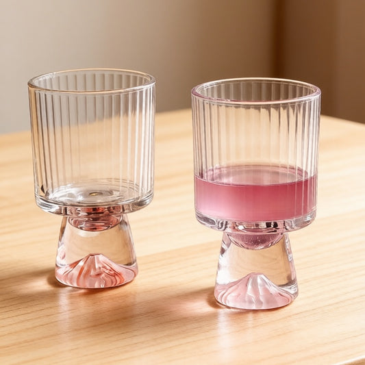 Premium Pink Lead-Free Crystal Short Stemmed Wine Whiskey Cocktail Goblet Glass