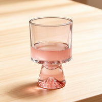 Premium Pink Lead-Free Crystal Short Stemmed Wine Whiskey Cocktail Goblet Glass