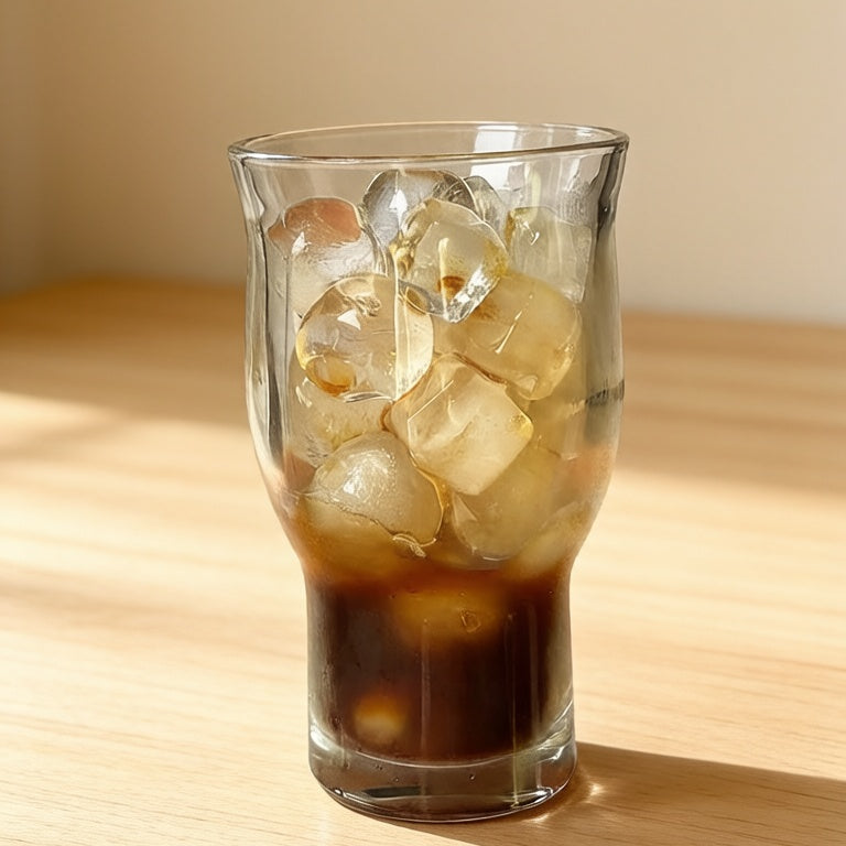 Premium Lead-Free Crystal Curved Waist Iced Coffee Cold Brew Soda Tumbler Glass