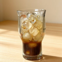 Premium Lead-Free Crystal Curved Waist Iced Coffee Cold Brew Soda Tumbler Glass